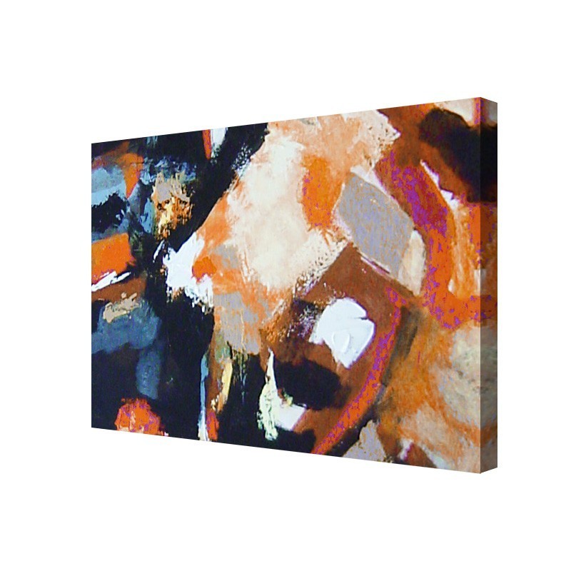 Cuadro abstracto pintado a mano pintura acrílica con texturas pintura moderna rectangular horizontal grande venta online
