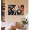 Cuadro abstracto moderno lienzo decoración salón casa hogar pintado a mano