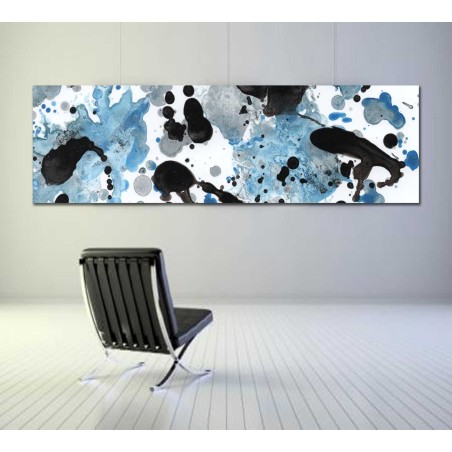 cuadros modernos azul pintura abstracta grandes lienzo decoración salón